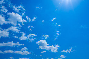 Fototapeta na wymiar 【写真素材】 青空　空　雲　春の空　背景　背景素材　4月　コピースペース　