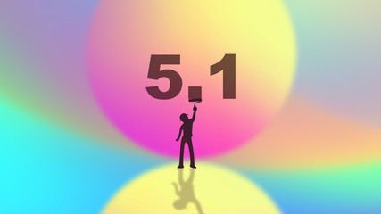 Colorful 51 Labor Day creative illustration, a painter at work. © hqrloveq