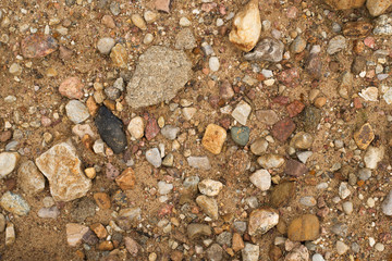 texture of mixed rocks, gravel