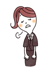 ため息をつく女性