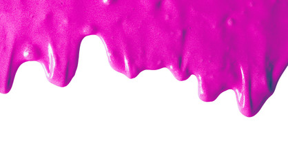 Pink slime isolated on a white background.