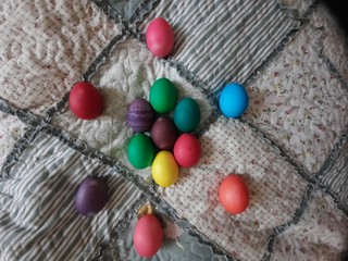 christmas, easter, decoration, holiday, red, celebration, colorful, egg, food, eggs, white, closeup, ball, green, spring, yellow, blue, season, xmas, color, isolated, chocolate, sweet, candy, nest