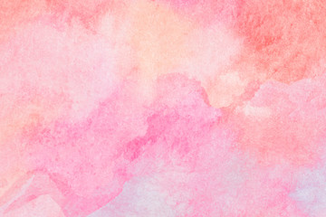 Light Pink abstract illustration background with dots and drips. watercolor paper texture image