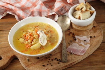 soup with meat and vegetables