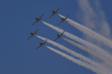 Group aerobatics from Вees aerobatic team