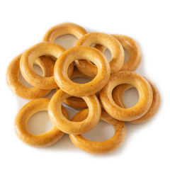 Bagels on a white background