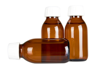Medical glass bottle, syrup.