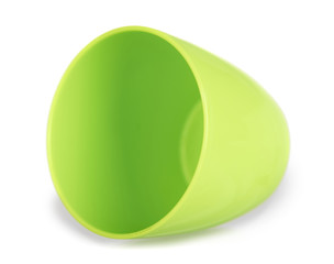 Colored plastic pot for seedling.