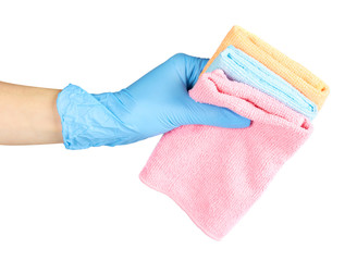 Colored cleaning rag.