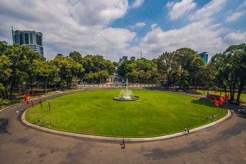 Fototapeta premium Ho Chi Minh city, Vietnam - February 16, 2020: Interior view of the Independence Palace, formerly Reunification Palace (Dinh Thong Nhat), a landmark historic building in the center of Saigon.