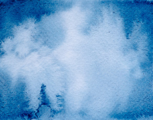 Colorful watercolor splashing in the paper. Abstract hand drawn it is wet texture background with paint brushes. Picture for creative wallpaper or design art work. Pastel colors tone.