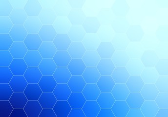 Hexagonal blue abstract plain background. Geometric business decorative template.