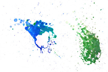 watercolor splashes isolated