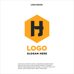 Abstract letter H logo design template. Colorful creative hexagon sign. Universal vector icon.