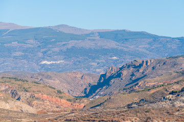 mountainous landscape near the Beninar reservoir in Spain

