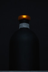 Empty bottle of whiskey