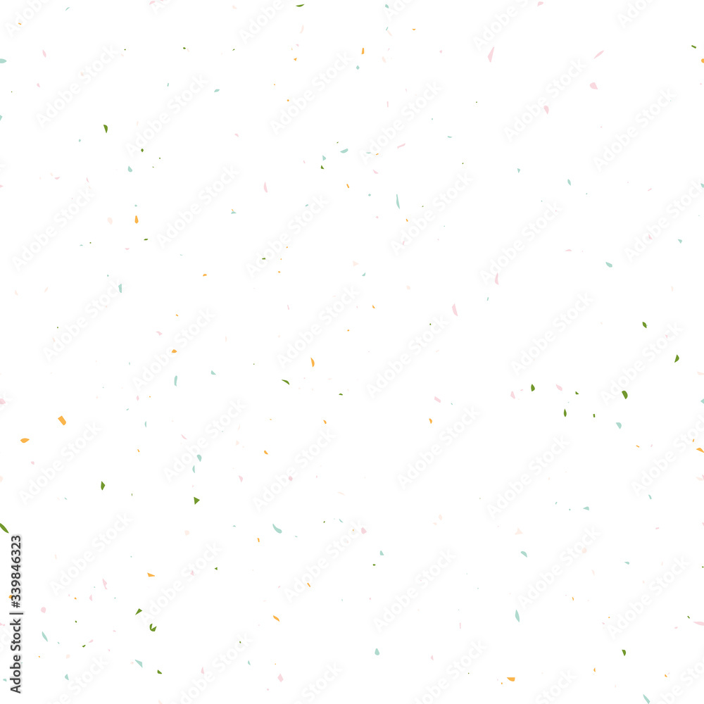 Poster Terrazzo flooring textured surface modern abstract pattern. Vector seamless abstract repeat with chips of marble or granite in soft pastel  colors.