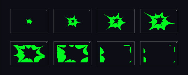 Smoke explosion effect. Smoke explosion sprite animation for game or cartoon or animation