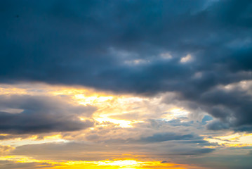 dramatic sky at sunset