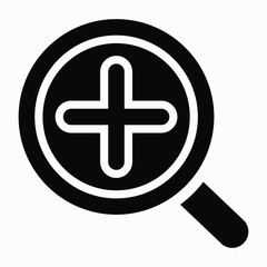 Obraz premium New zoom in icon. New search magnifier. Vector icon.