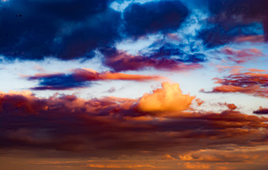 sunset in the clouds