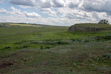 Obraz premium Arkaim to starożytne miasto w południowym Uralu w regionie Czelabińska w Rosji