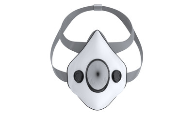 Medical mask. Doctor mask and corona virus protection isolated on a white background. Futuristic...