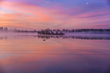 sunrise over the lake