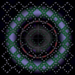 green radar screen with binary code