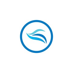 Water Wave symbol and icon Logo Template