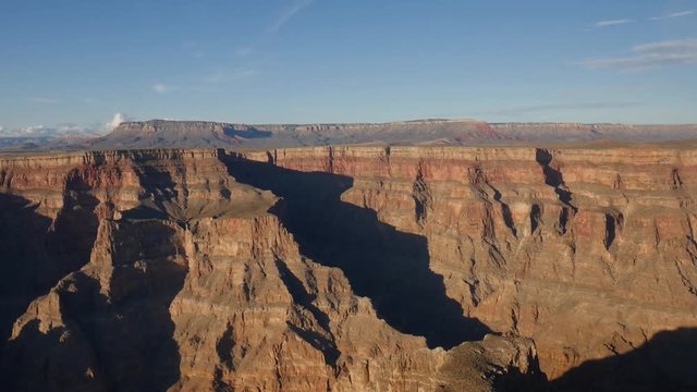 Helicopter shot of a amazing red rock in the Grand Canyon Las Vegas, Navada