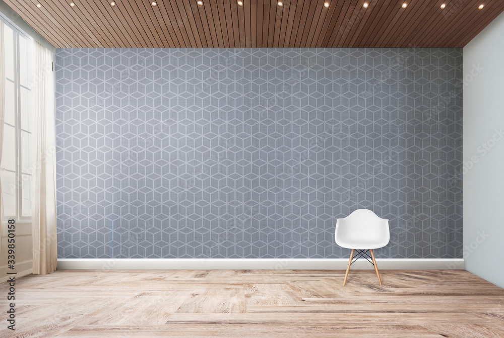 Sticker Gray patterned wallpaper