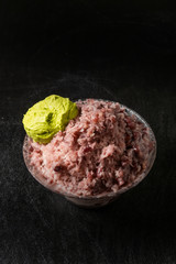 あずきの和風かき氷　Japanese style red bean sweet shaved ice