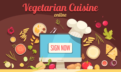 Vegeterian Cuisine Poster