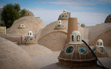 Sultan Amir Ahmad Bathhouse rooftop in the city of Kashan in Iran