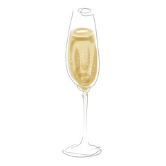 delicious cocktail in a glass champagne for decor menu card 