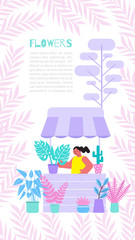 Floristry Flat Vertical Banner