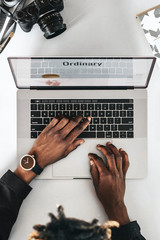 Man using a laptop