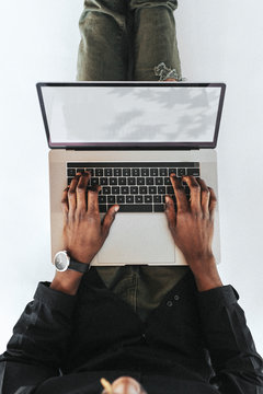 Man Using A Laptop