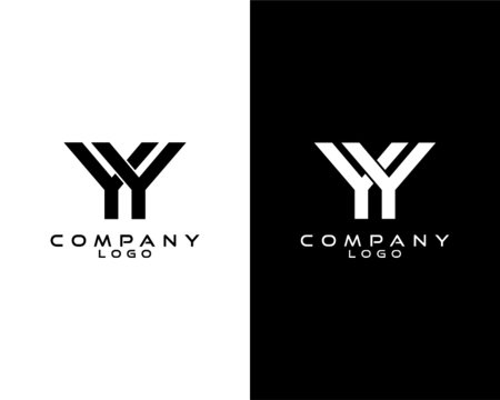 YY, Y modern letter logo design template vector . vector logo for company logo identity