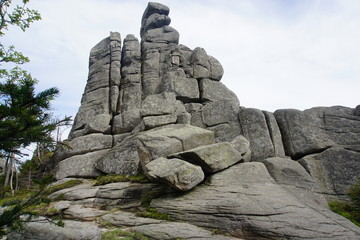 Pielgrzymy rock formations in Karkonosze