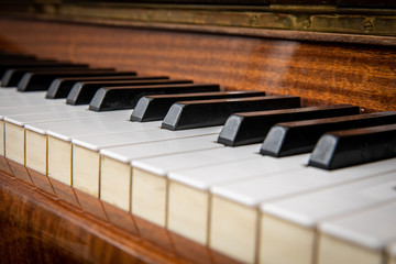 old but beautiful piano keys