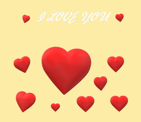 Plakat valentine hearts 
