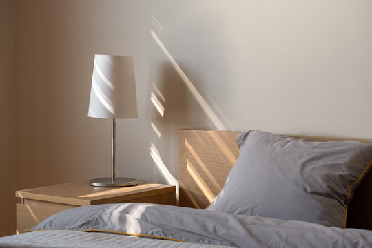 Simple Lamp On Nightstand