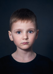 shame on baby face close-up portrait