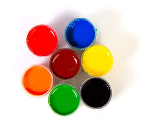 gouache paint jars