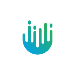 green and blue music studio