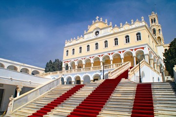 Naklejka premium The Christian Orthodox Church of Virgin Mary in Tinos island, Greece. 