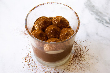 Chocolate moose in the cup