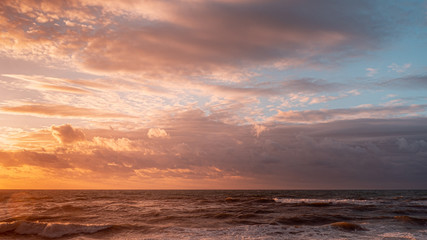 sunset over the sea